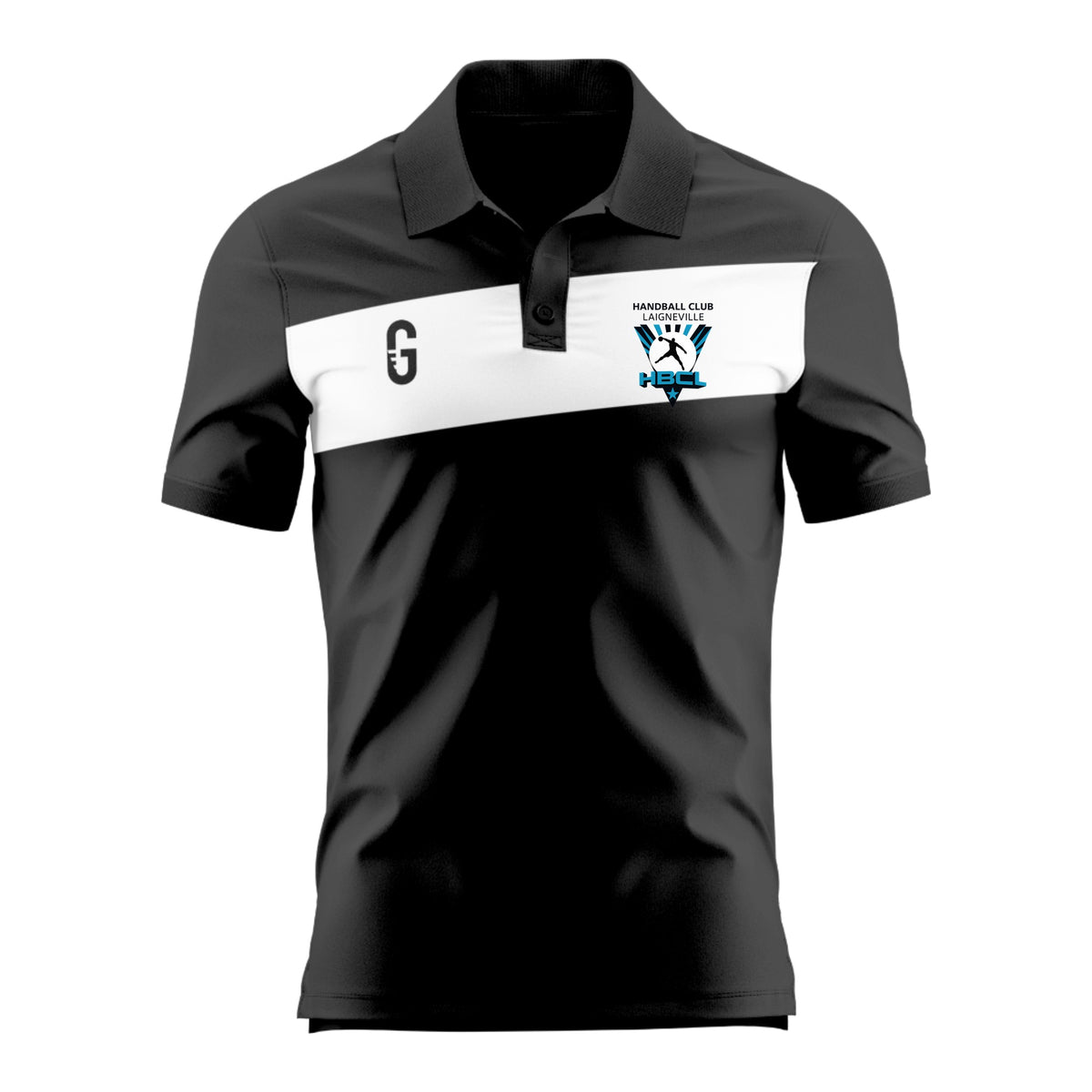 Polo polyester noir | HBCL