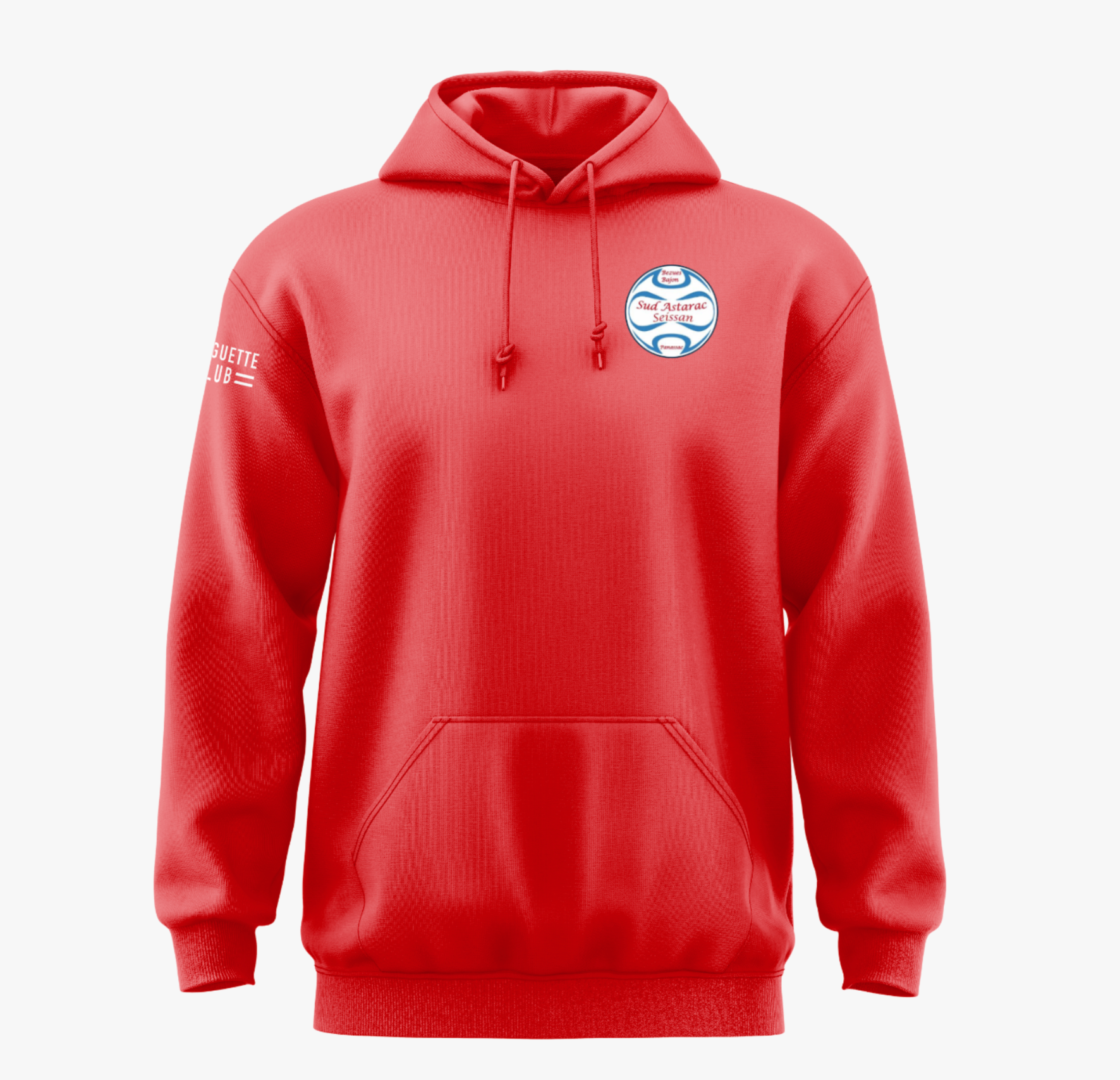 Pull à capuche rouge | Sud Astarac