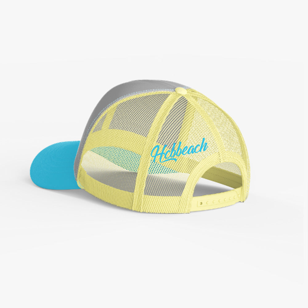 Casquette grise bleu et jaune | HCB Beach