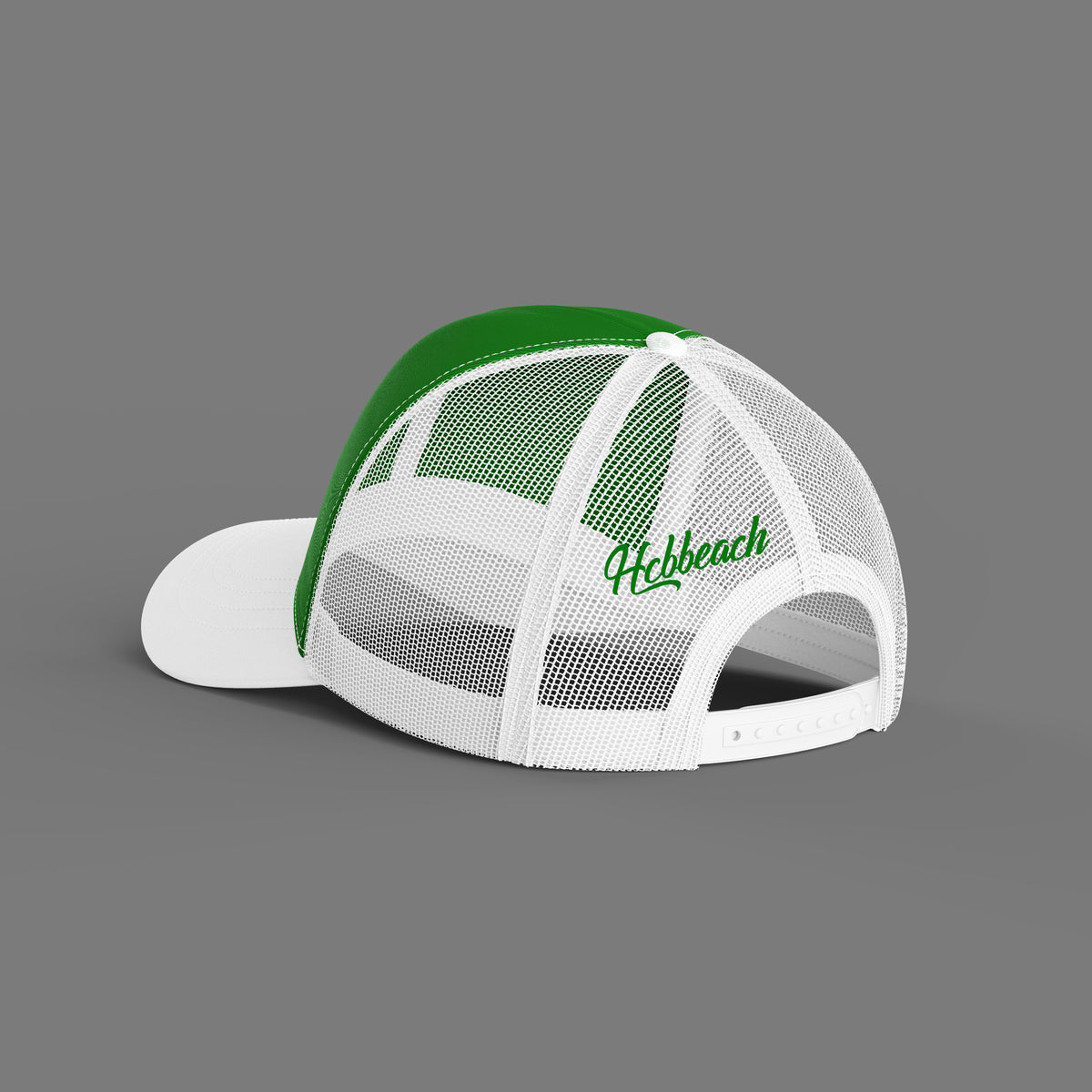 Casquette verte et blanche | HCB Beach