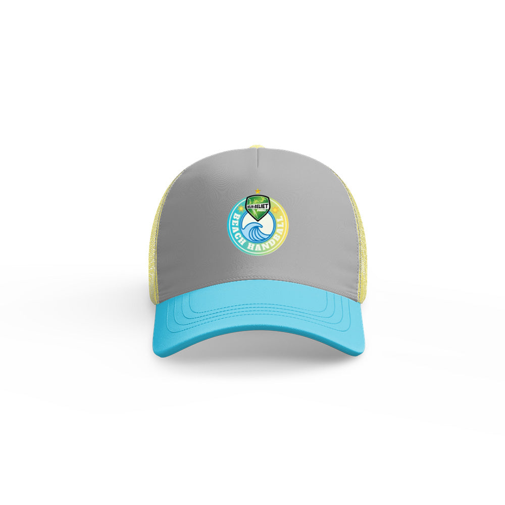 Casquette grise bleu et jaune | HCB Beach