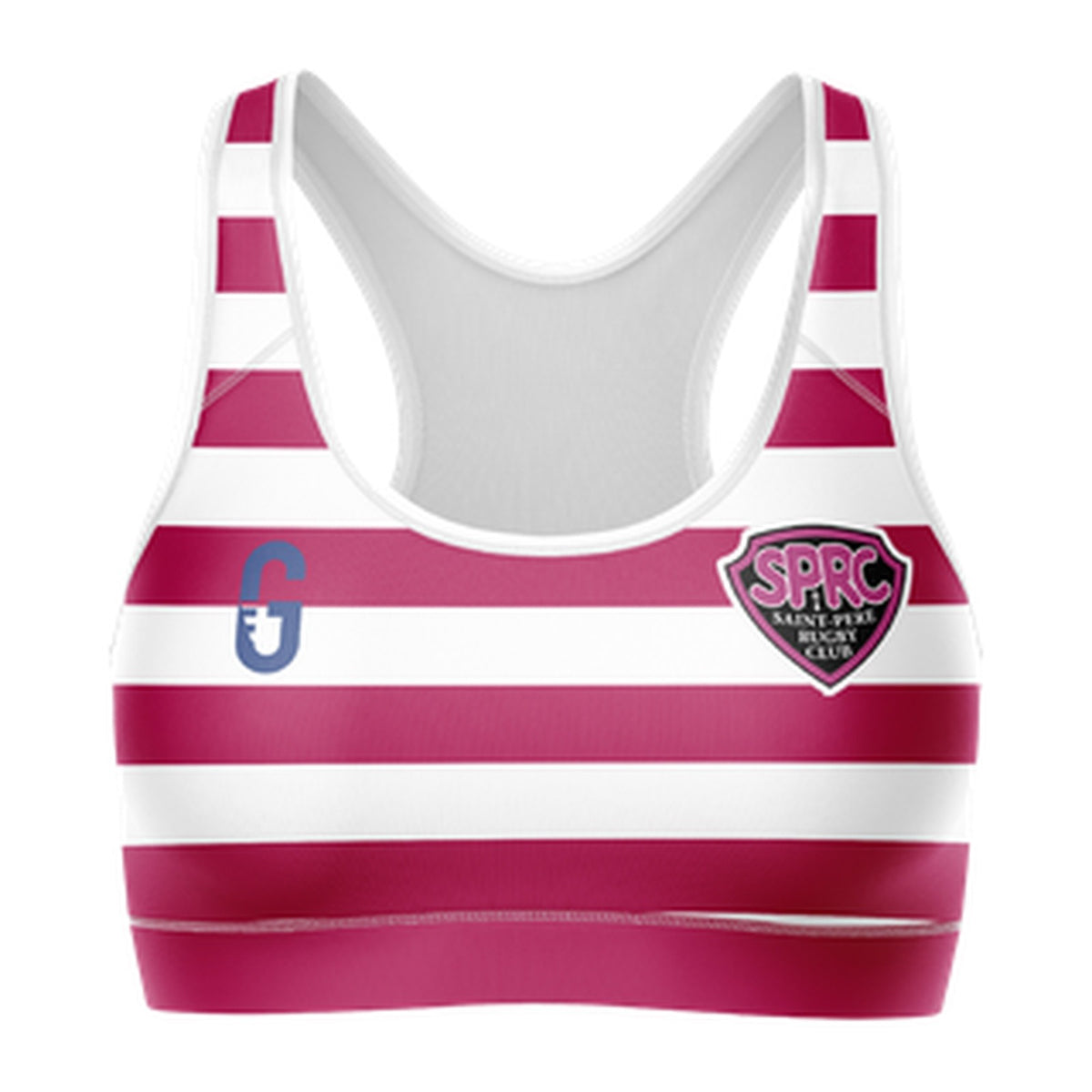 Brassière rayée blanc et rose | SPRC