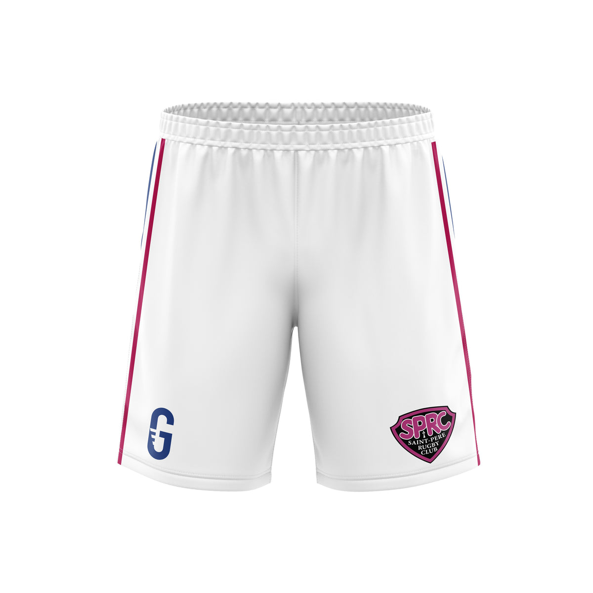 Short training poches zip liseré rouge et bleu | SPRC