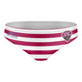 Slip de bain rayé blanc et rose | SPRC