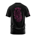 T-shirt coton noir dos coq | SPRC