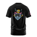 T-shirt coton noir dos écusson | SPRC