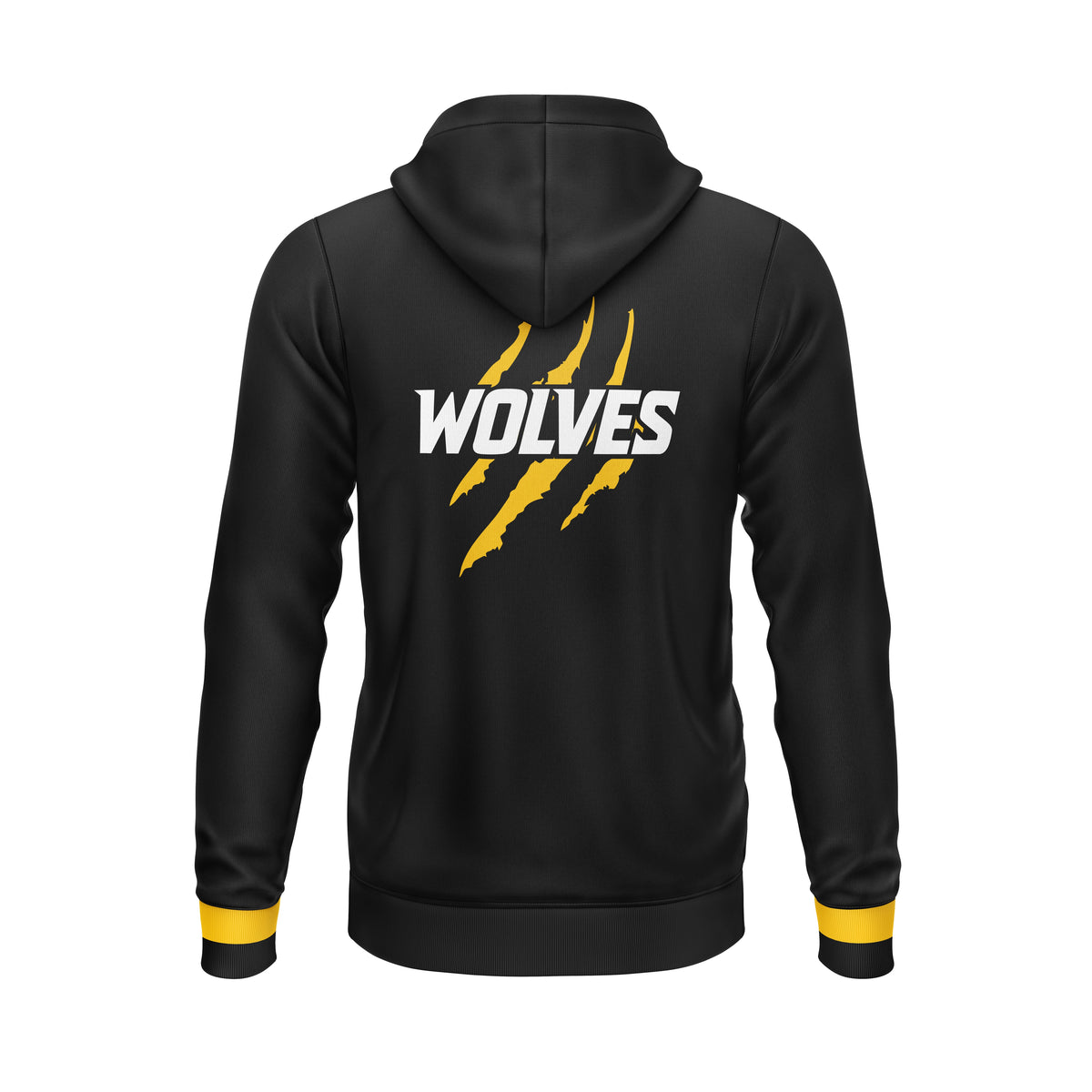 Veste zippée à capuche noire | SCBB Wolves