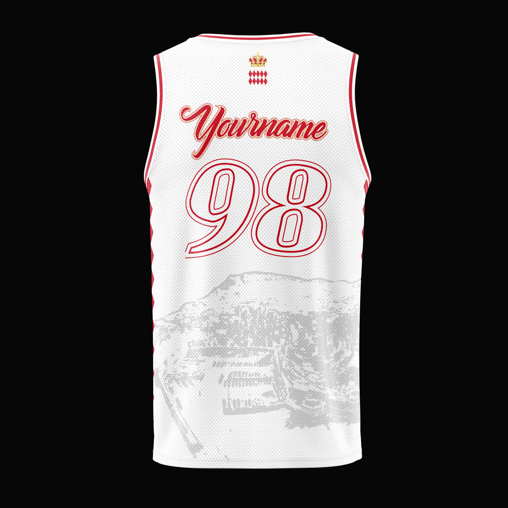 Maillot de basket blanc| Monaco Rugby