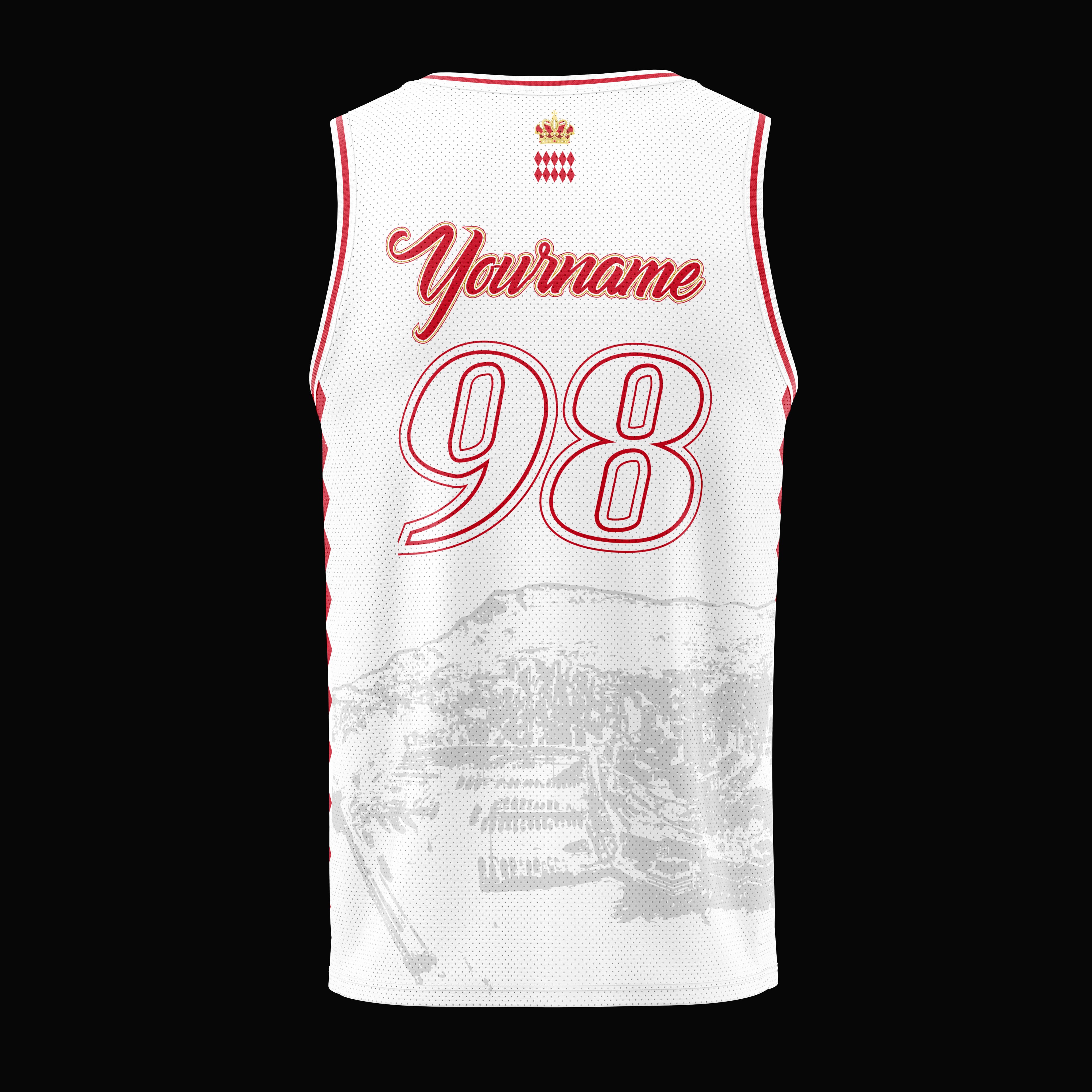 Maillot de basket blanc| Monaco Rugby