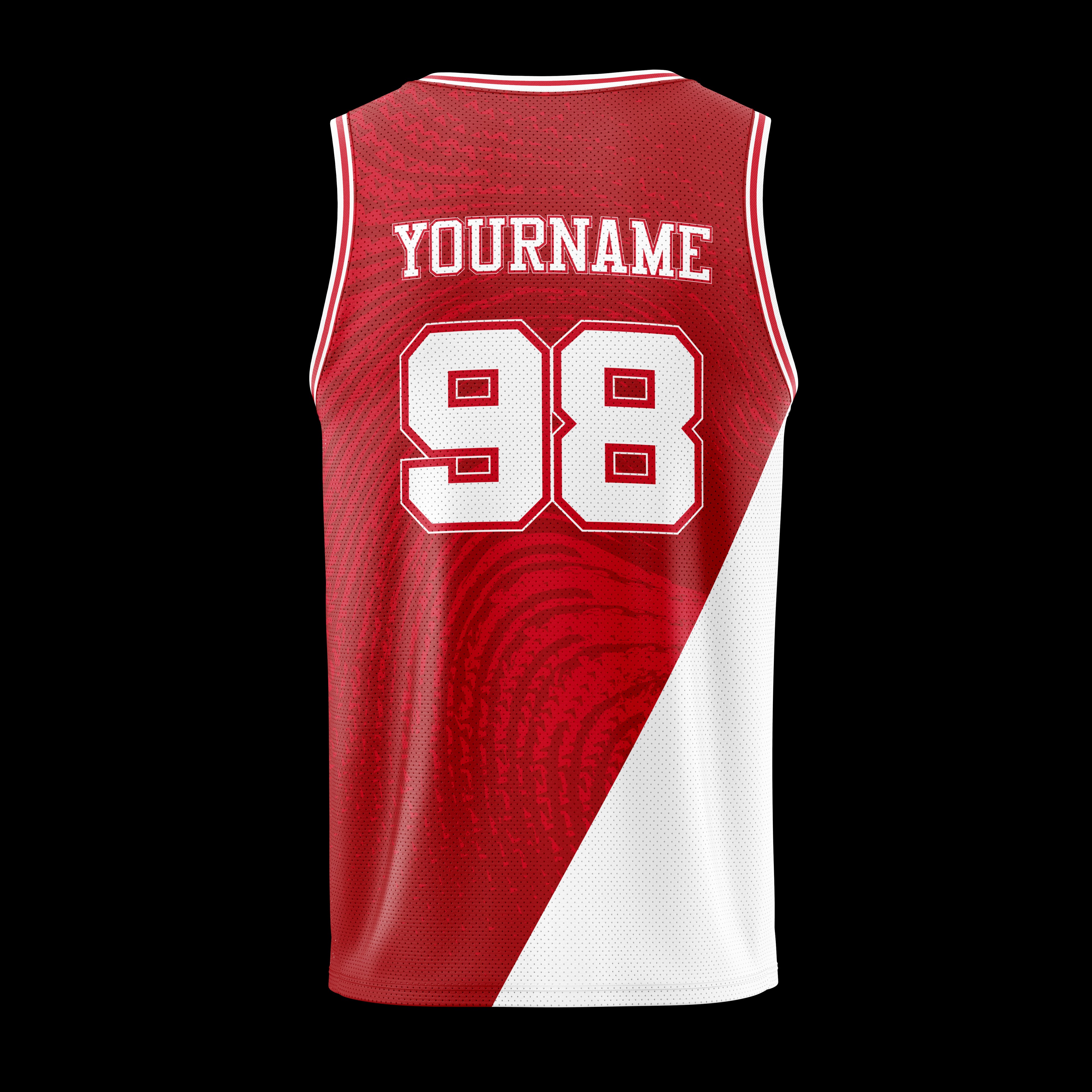 Maillot de basket blanc et rouge | Monaco Rugby