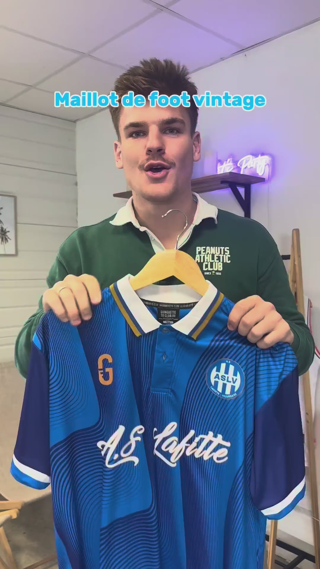 vidéo présentation maillot de foot vintage personnalisé