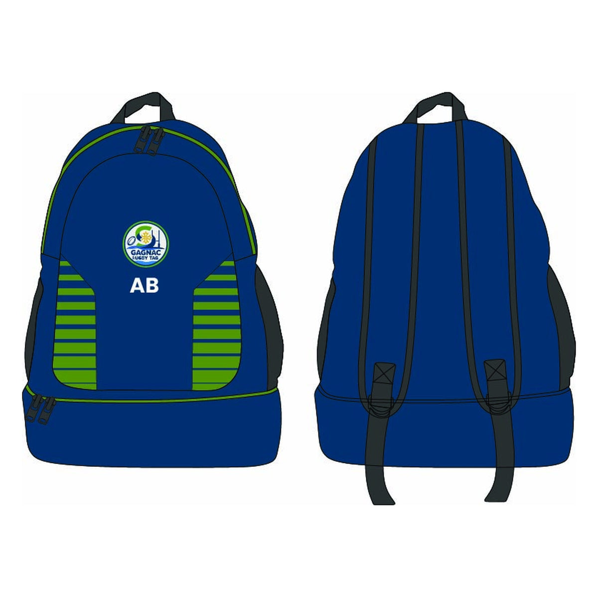 Sac à dos compartiment chaussures | Gagnac Rugby Tag