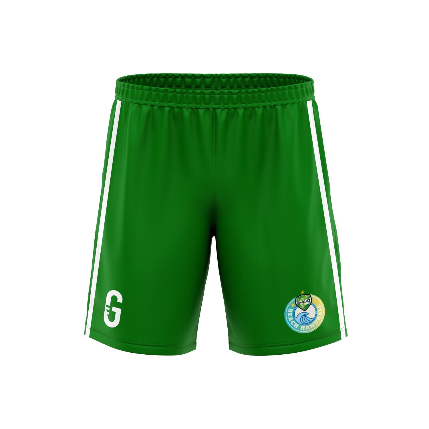 Green training shorts | HCB Beach