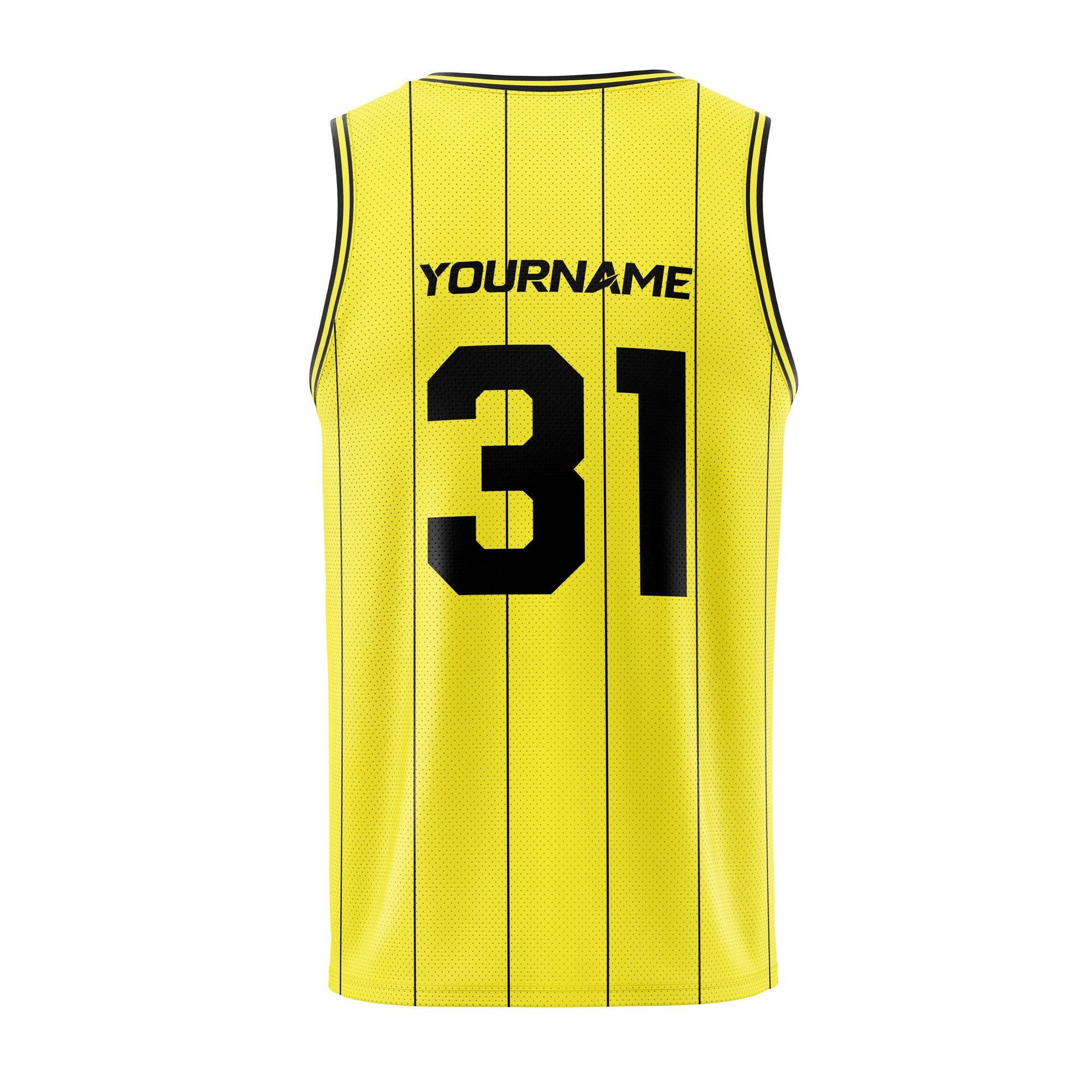 Maillot de basket rayé jaune | USAB