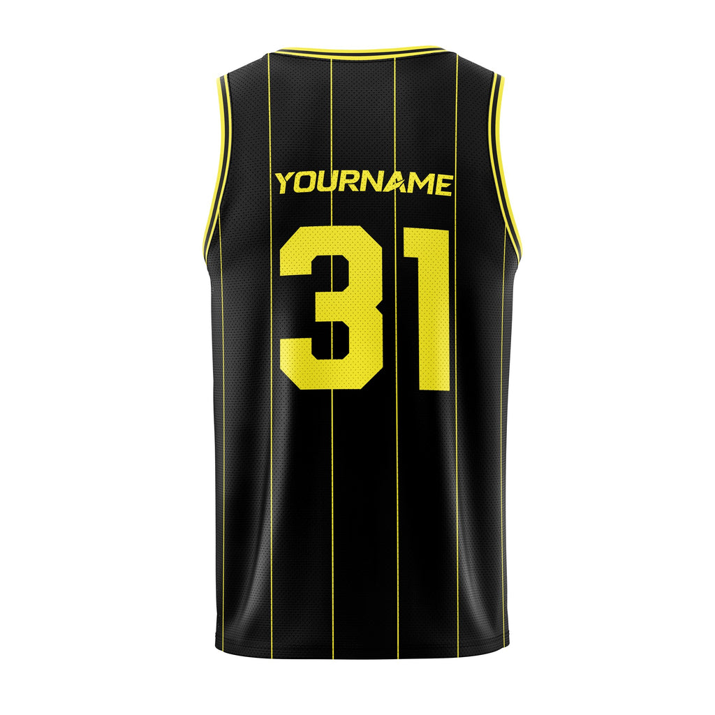 Maillot de basket rayé noir | USAB