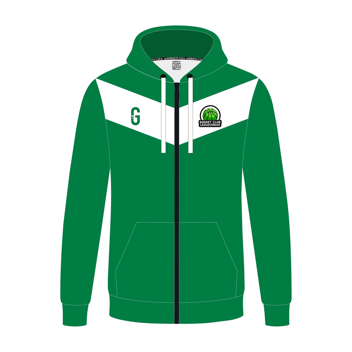 Veste zippée à capuche | Basket Club Leguevinois